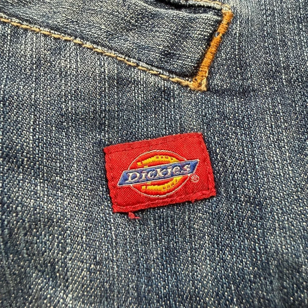 Vintage Dickies Jacket‎ Womens XL Blue Denim Trucker Jean Insulated Y2K Chore